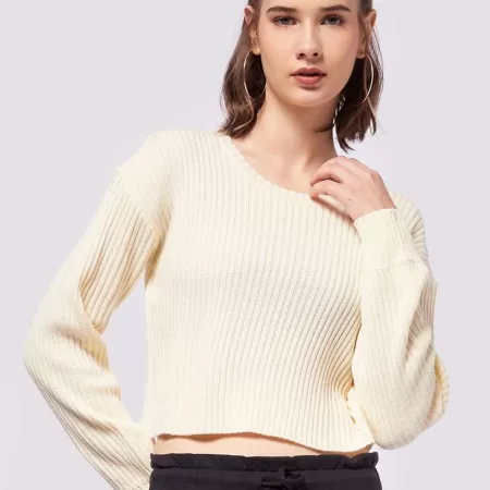 COLORBOX Long Sleeve Knit Sweater