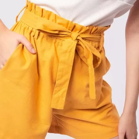 COLORBOX Paperbag Shorts with Belt Details