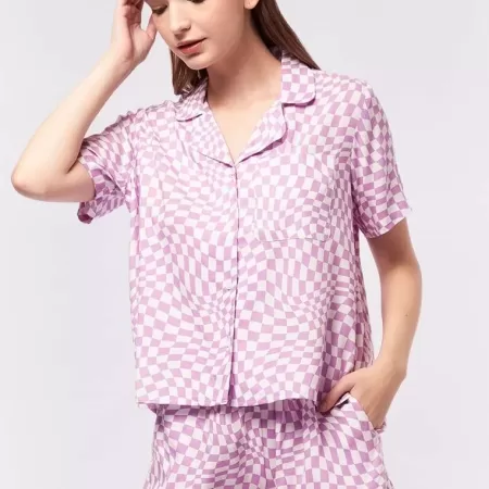 COLORBOX Short Sleeve Printed Pyjama Set