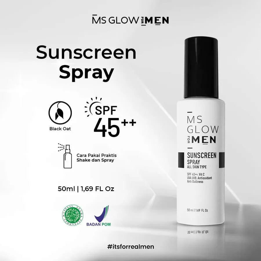 MS Glow Men Paket Skip the Day - Facial Wash + Sunscreen